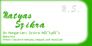 matyas szikra business card